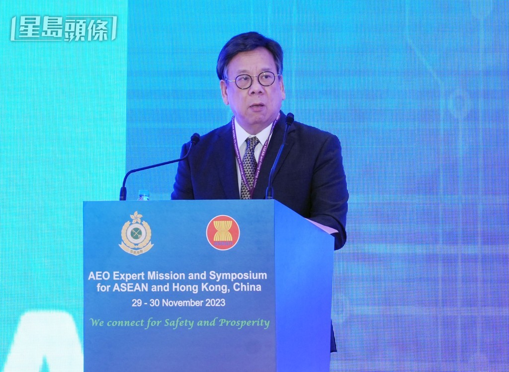 丘應樺指AEO計劃在香港與東盟的關係中發揮關鍵作用。吳艷玲攝