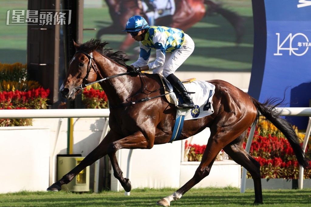 「錶之銀河」上仗以勁勢攻下二級賽沙田錦標。 「錶之銀河」上仗以勁勢攻下二級賽沙田錦標。