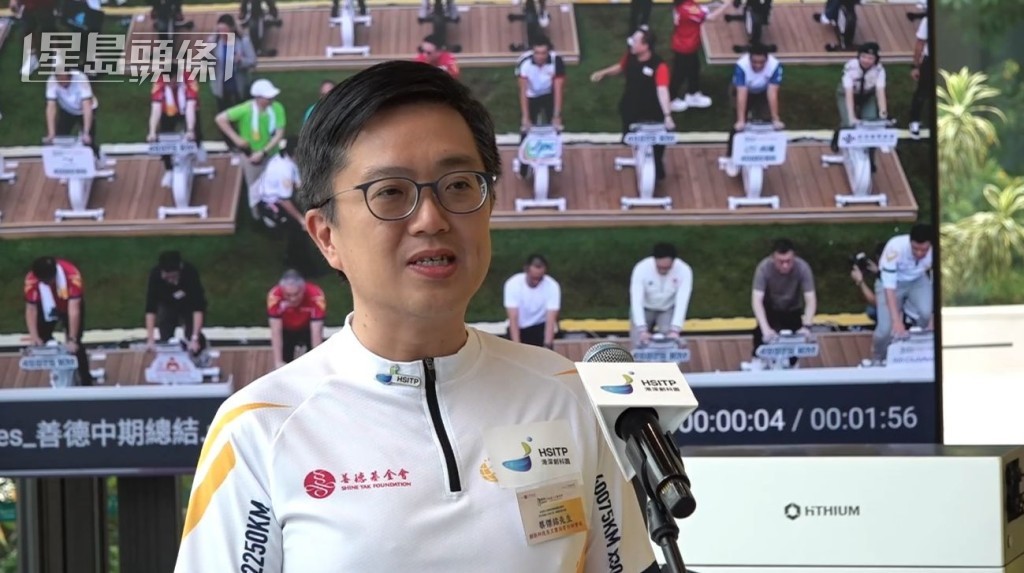 蔡傑銘表示,港深創科園設立智能單車,意義非凡。 蔡傑銘表示,港深創科園設立智能單車,意義非凡。