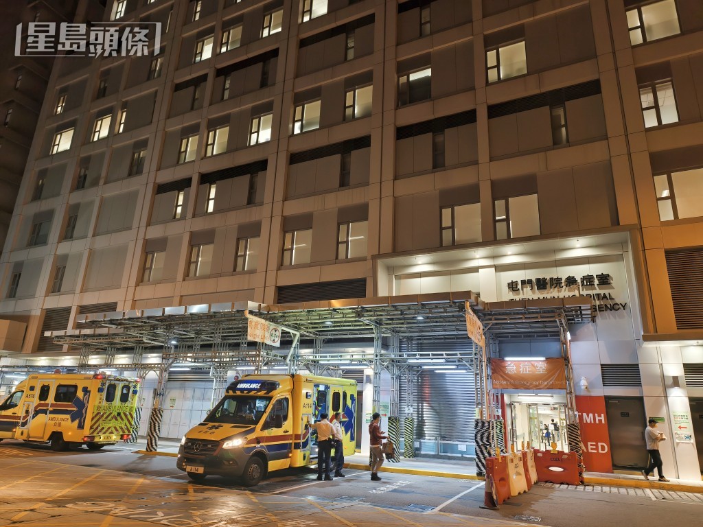 水務署稱,已派出水車注水給受影響醫院的水缸,包括屯門醫院。徐裕民攝 水務署稱,已派出水車注水給受影響醫院的水缸,包括屯門醫院。徐裕民攝