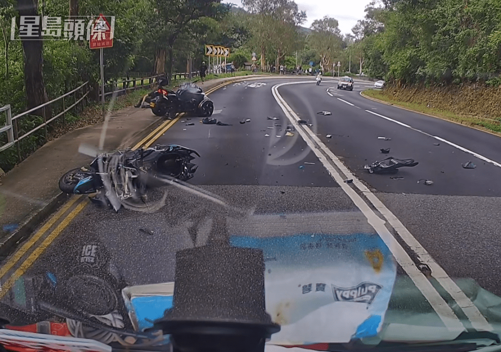 大埔公路發生奪命交通意外。fb：車cam L（香港群組）