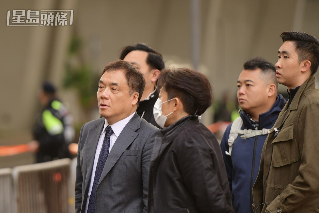 香港警務處國家安全處總警司李桂華到場視察環境。歐樂年攝 香港警務處國家安全處總警司李桂華到場視察環境。歐樂年攝