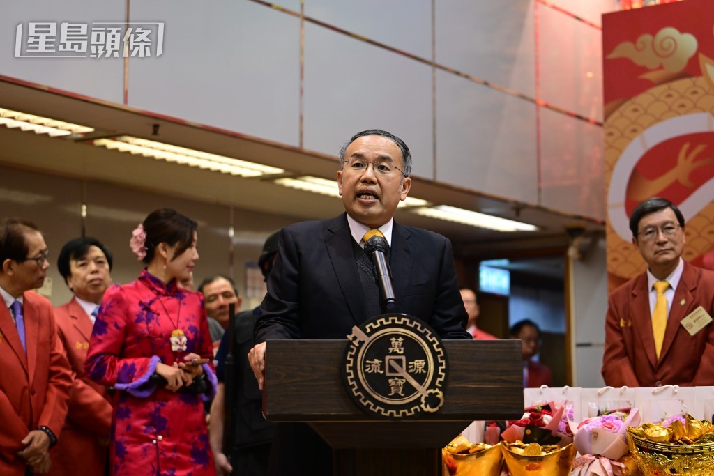 许正宇致辞时表示，香港经济正重拾增长势头，相信香港的整体市况和金融业发展定能稳步上扬。陈极彰摄