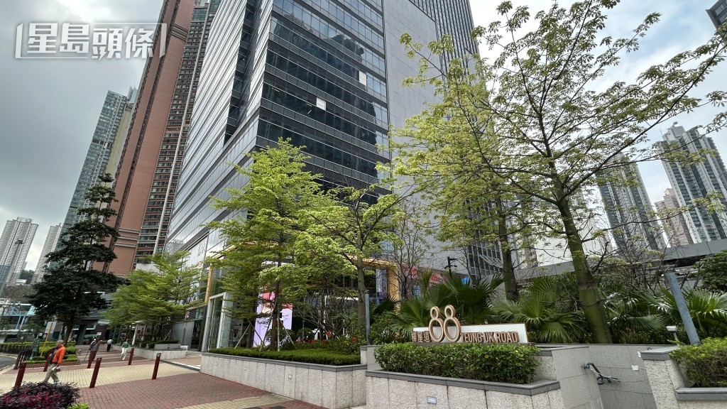 涉事的楊屋道88號商業大廈。 涉事的楊屋道88號商業大廈。