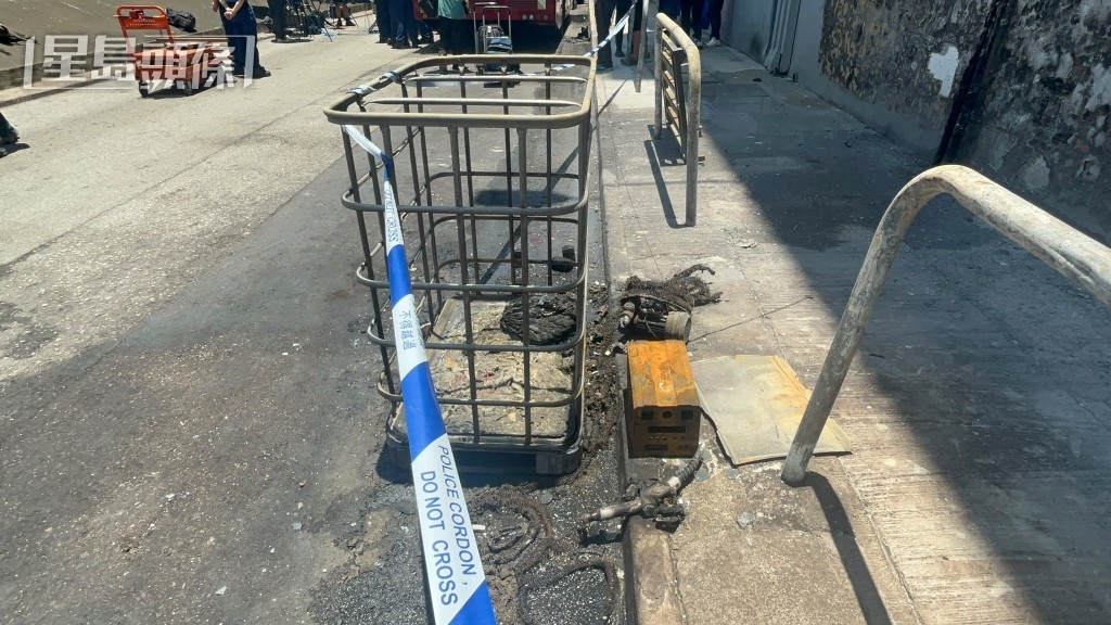 警方封鎖現場。 警方封鎖現場。