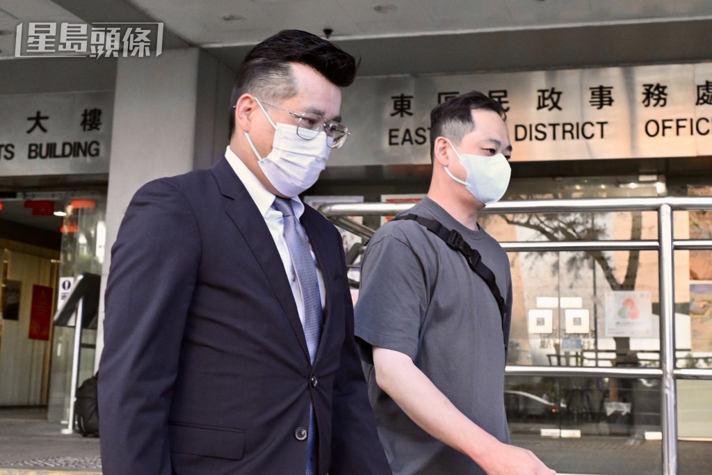 被告陳燿陽(左)。劉駿軒攝 被告陳燿陽(左)。劉駿軒攝