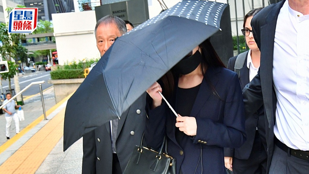 被告王見菁（黑傘黑口罩女子）。資料圖片