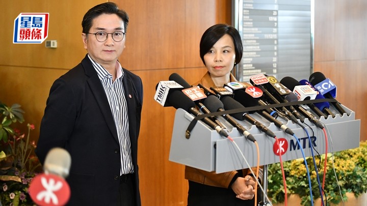 港鐵公司副總監李婉玲和李劍雄交代事件。盧江球攝