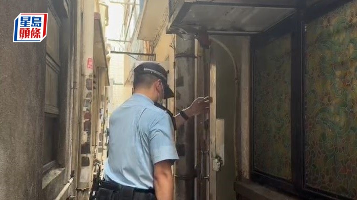 警員到場調查。陳卓楠攝