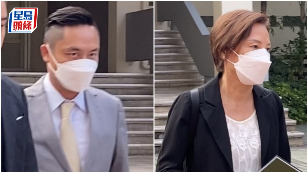 被告母子謝耀陞(左)和冼玉翎(右)。蘇芷榆攝