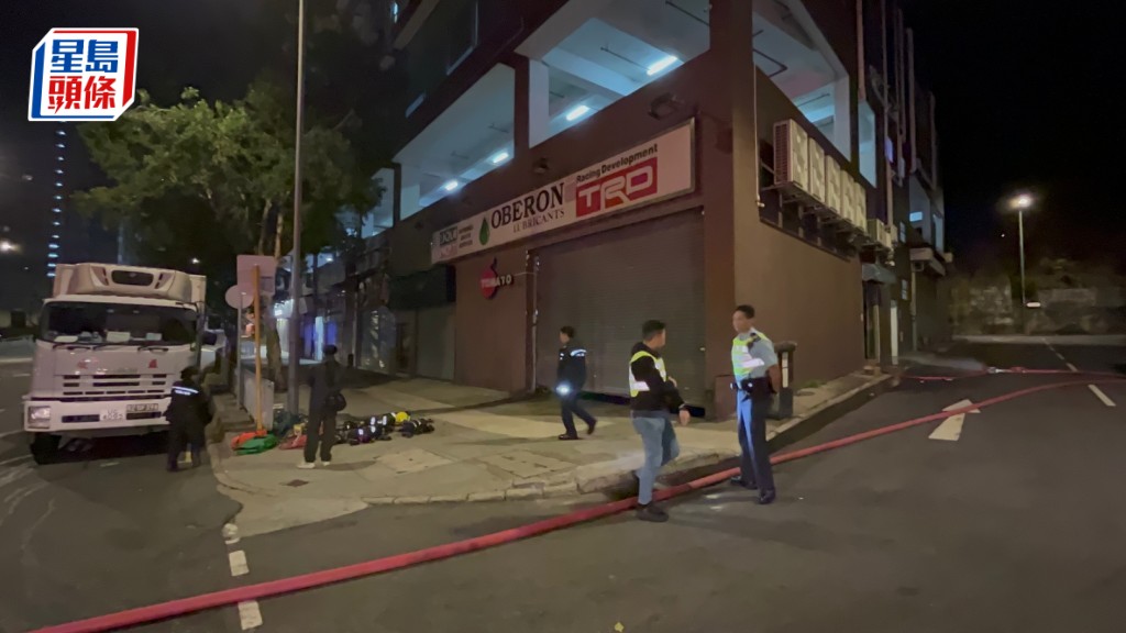 火炭一間車房發生火警。蔡楚輝攝