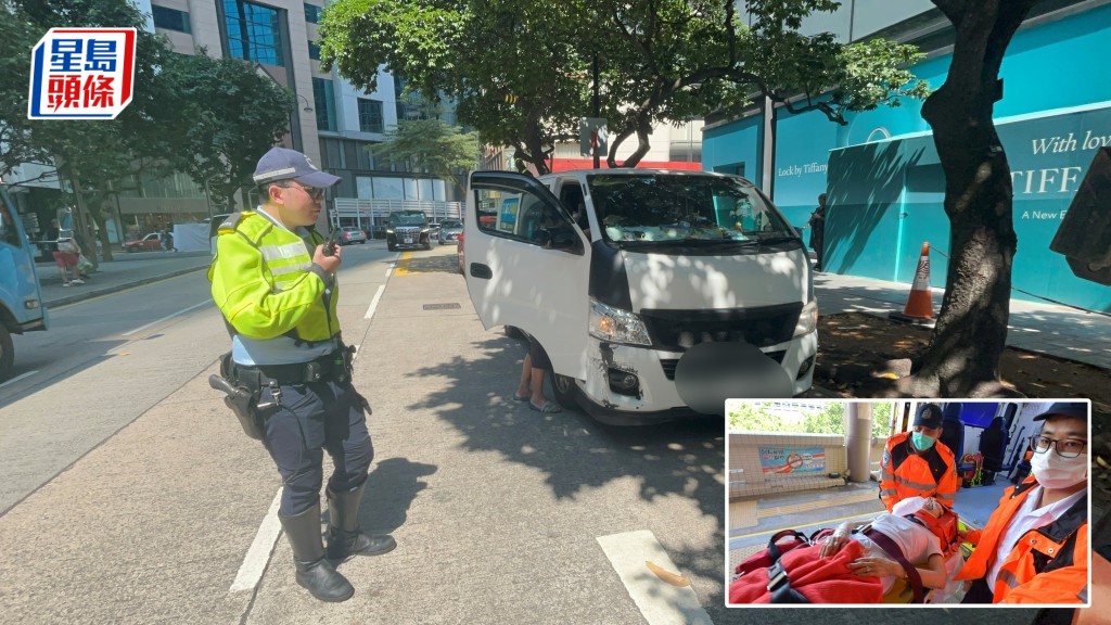 客貨車撞倒過路女子,女子昏迷送院搶救。