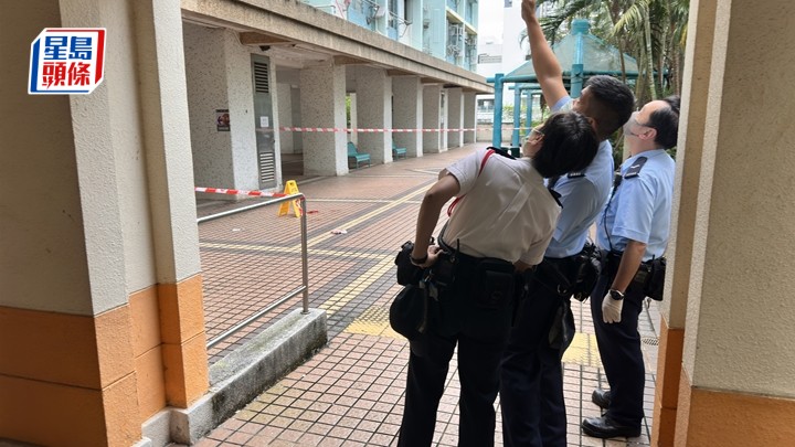 深水埗富昌邨男子墮樓。梁國峰攝
