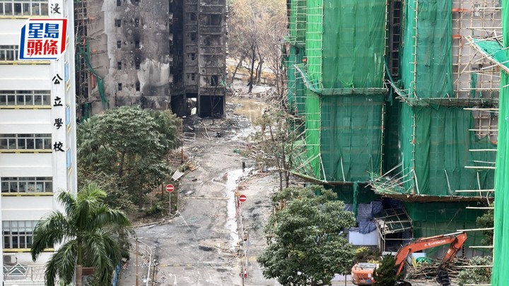 消防處初步確定宏福苑大火的起火點位於宏昌閣一樓和二樓中間的棚架。梁國峰攝