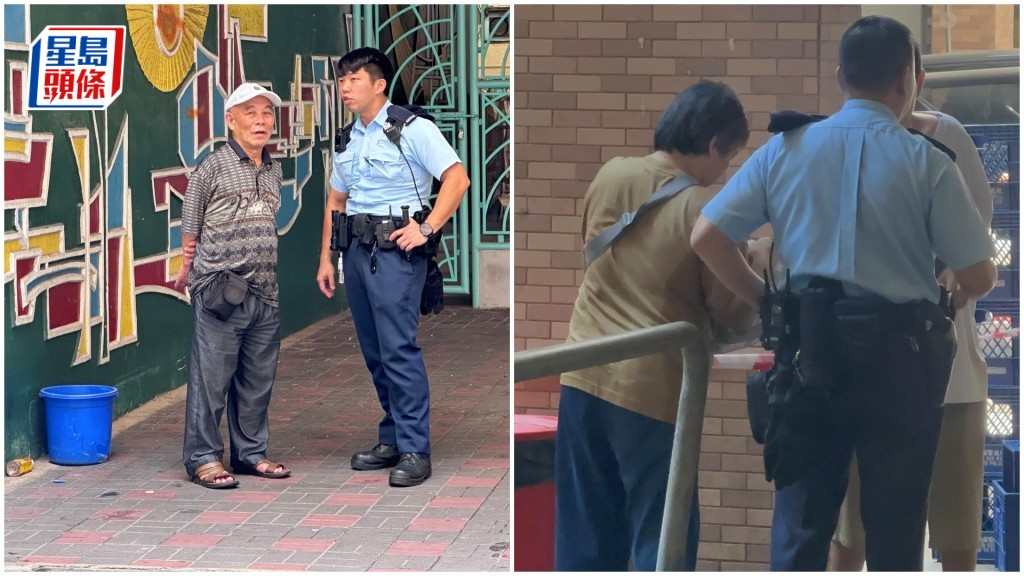 涉事的磨刀檔主及菜檔老闆胞妹發生口角。梁國峰攝