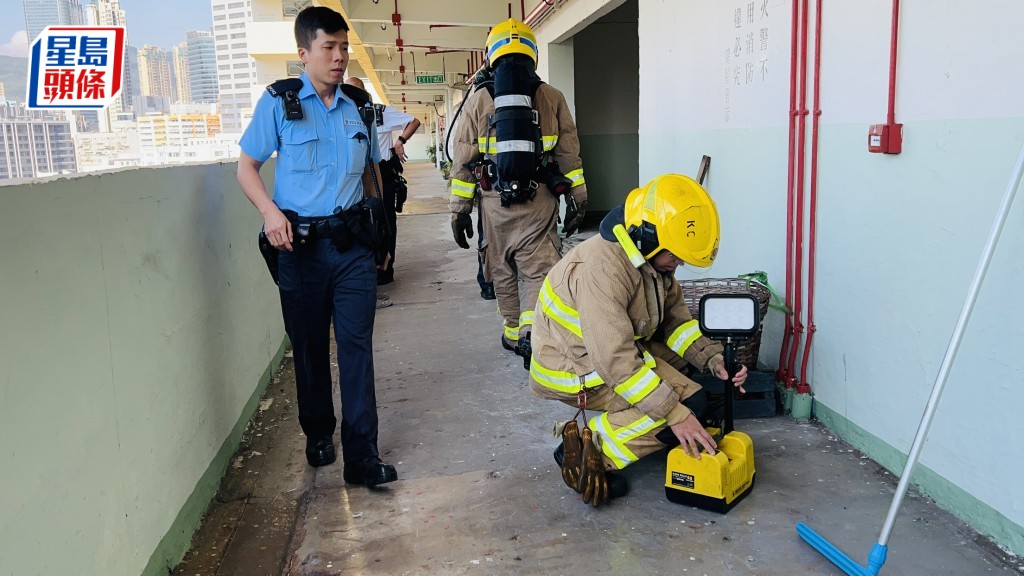 消防到場救熄火警。蔡楚輝攝