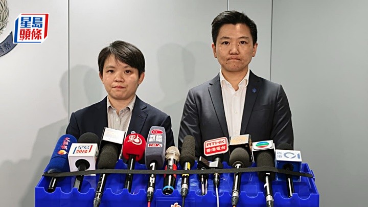 警方交代案情。黃文威攝