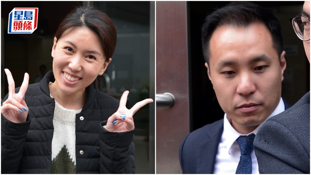 徐卓(左)與梁煜榮上訴得直,定罪和判刑均獲撤銷。資料圖片