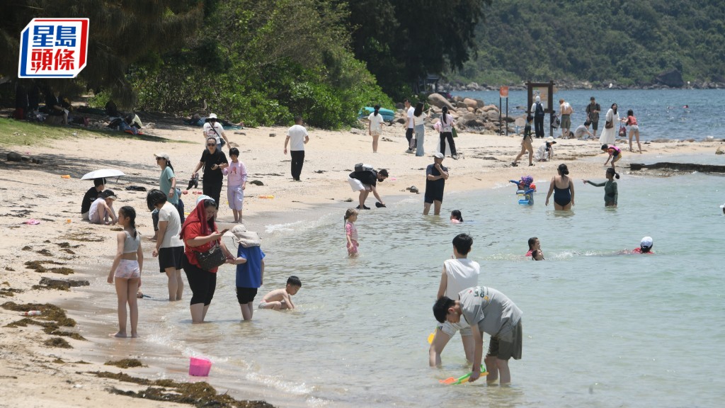 橋咀洲踩珊瑚、捉海膽亂象頻生，環境局加強執法，籲遊人愛護自然。資料圖片