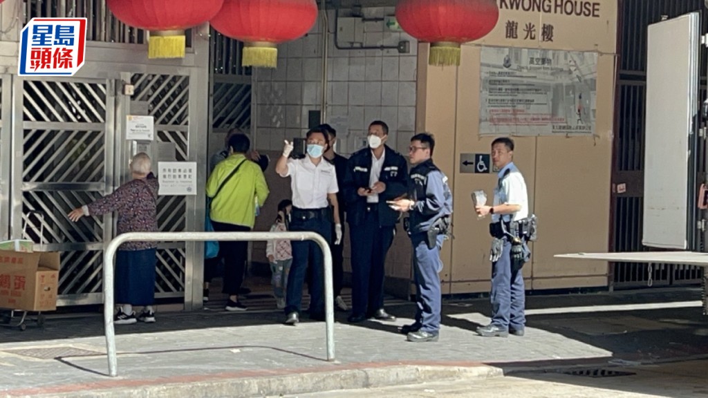 黃大仙龍光閣發生墮樓自殺案。楊偉亨攝
