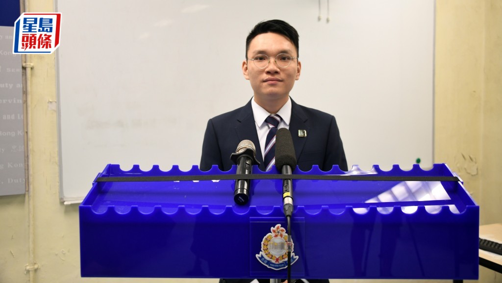 觀塘警區刑事部督察鄧智成講述案情。楊偉亨攝
