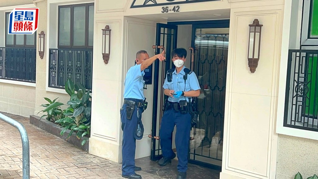 警員到場調查。楊偉亨攝