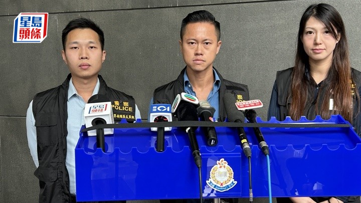 警方交代案情。楊偉亨攝