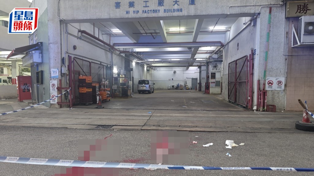 元朗喜業工廠大廈外上周三發生謀殺及傷人案。資料圖片