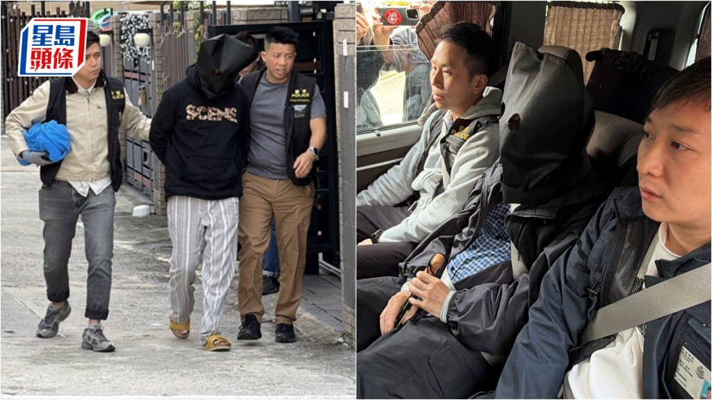 大埔宏福苑五級火｜涉事公司董事及工程顧問黑布蒙頭 被押返元朗馬鞍山住所搜證