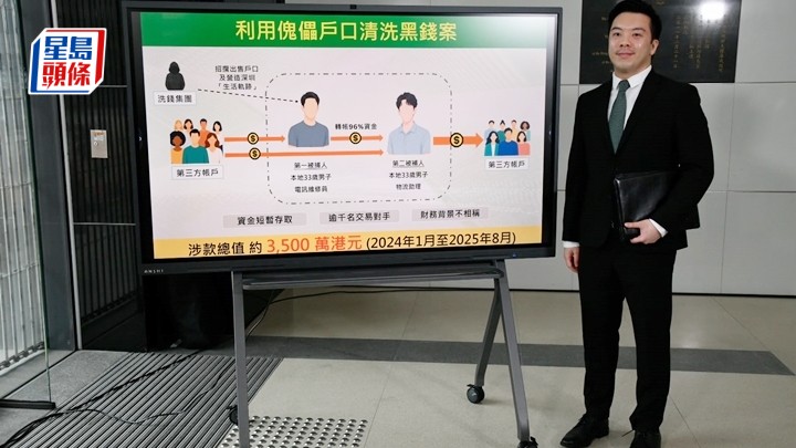 海關財富調查科調查主任蔣俊傑講解犯案手法。楊偉亨攝