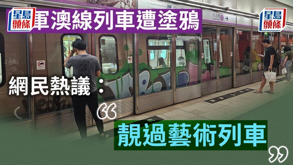 有片｜港鐵換「新裝」? 將軍澳線列車遭塗鴉