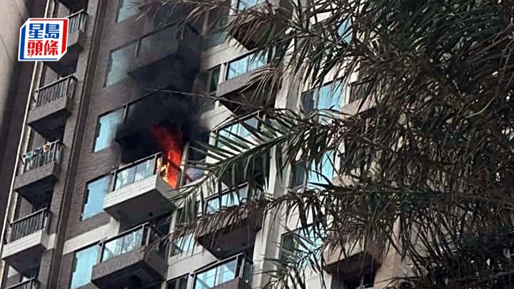 起火單位火光熊熊。網圖