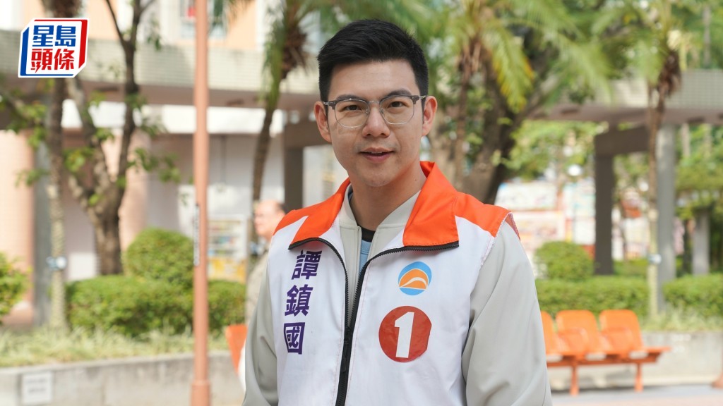 譚鎮國直言今次選情告急。葉偉豪攝