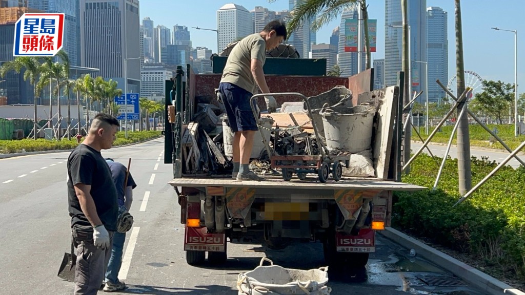 灣仔龍和道發生火燒車意外。楊偉亨攝