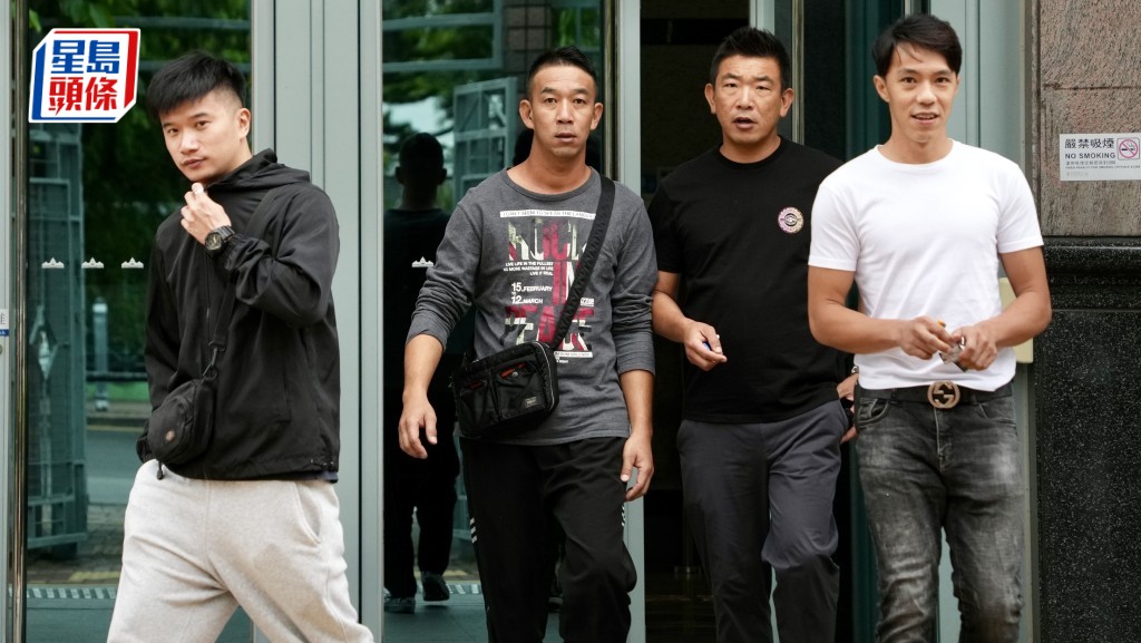 左起被告蔡坤華、曾錦輝、劉永阜和孫百禧，其中孫百禧被判囚3個月。資料圖片