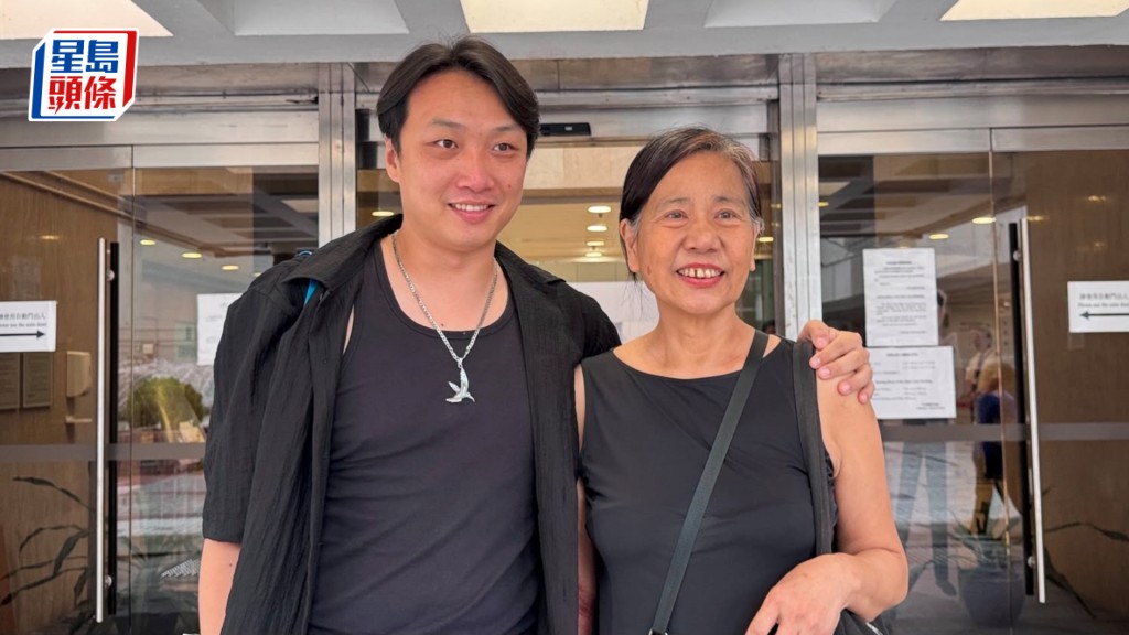 社會民主連線前主席陳寶瑩（右）與岑子杰（左）。劉曉曦攝