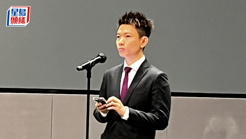 何梓滔今日首次主持行會前見記者環節。李健威攝