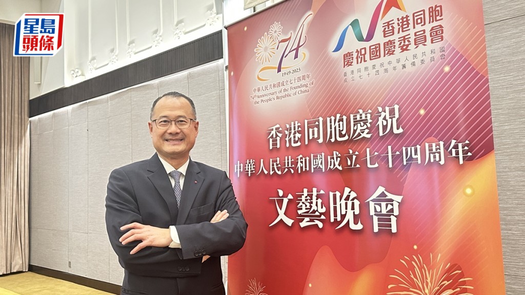 蔡冠深透露正準備建國晚會。常彧璠攝