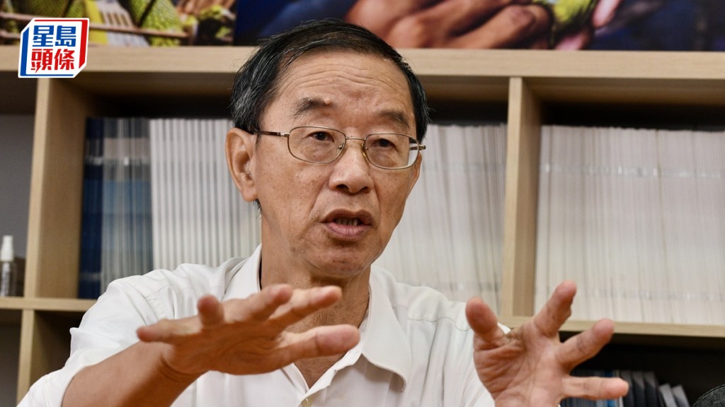 林超英倡政府思考措施應對極端天氣引發的水浸暴雨 建造人工島「絕對無理由」。盧江球攝