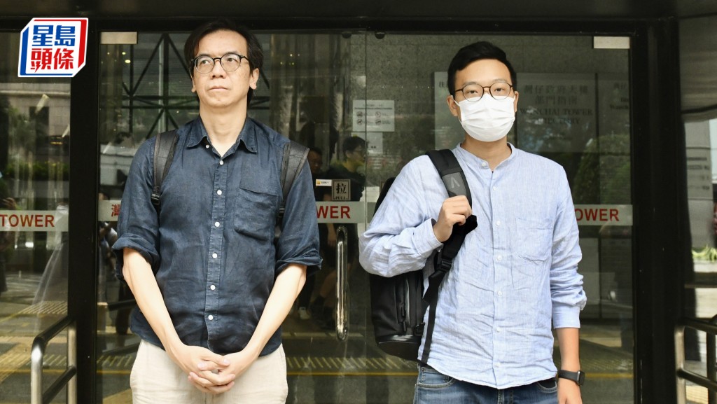 《立場新聞》前總編輯鍾沛權(左)及署任總編輯林紹桐(右)。資料圖片