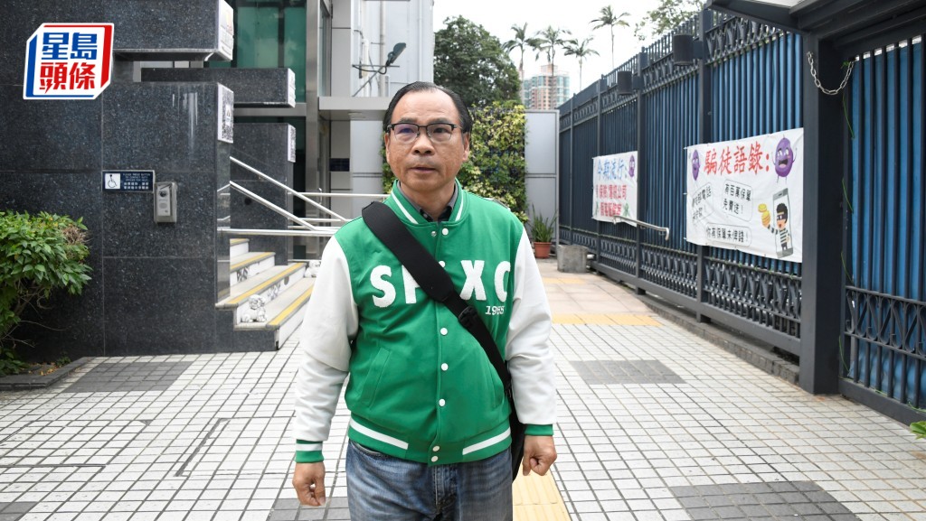 廖成利被邀到元朗警署會面後離開。楊偉亨攝