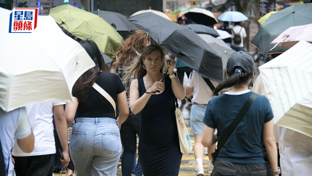 放lunch 注意！天文台：預料未來一兩小時本港部分地區雨勢較大