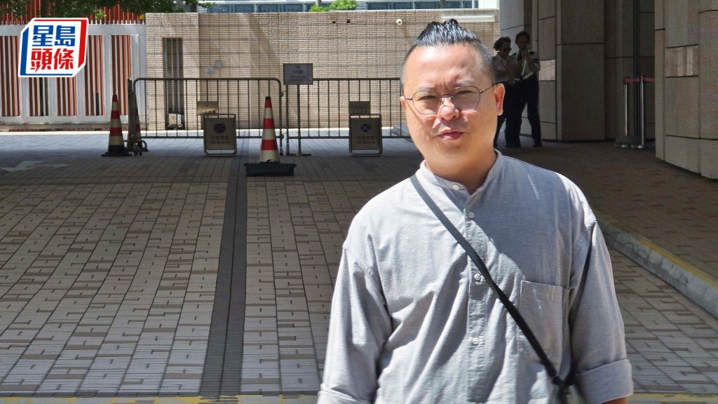 陳勁輝再涉街頭塗邪刑毀案件，他承認4罪被判監3周緩刑兩年。王仁昌攝