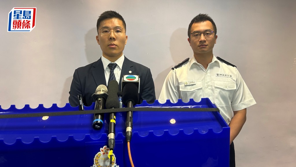 警方講述破案情況。林思明攝