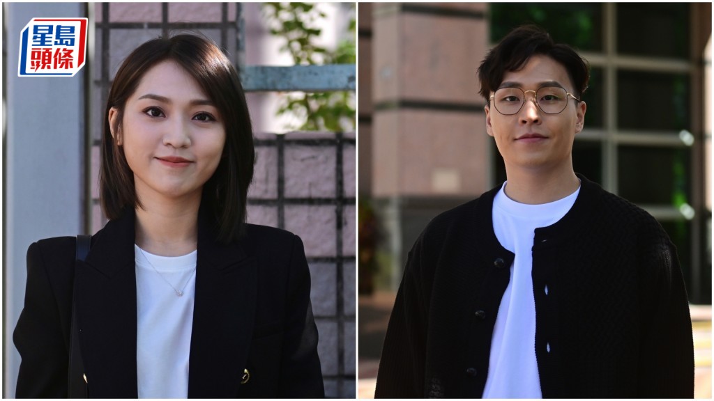 被告林頴彤（左）與鄭雋熹（右）今早到庭應訊。陳極彰攝