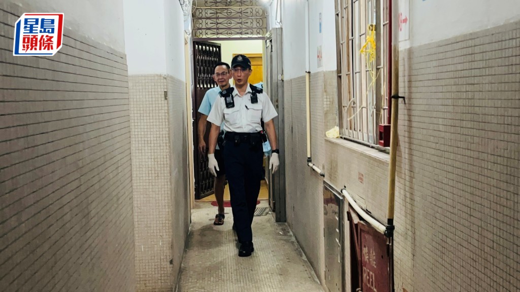 警員到場調查。蔡楚輝攝