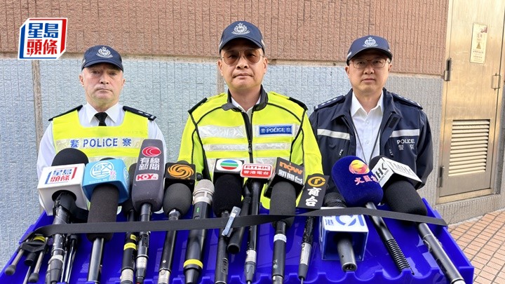 東九龍交通部交通意外調查組第二隊蔡紹基督察（中）。