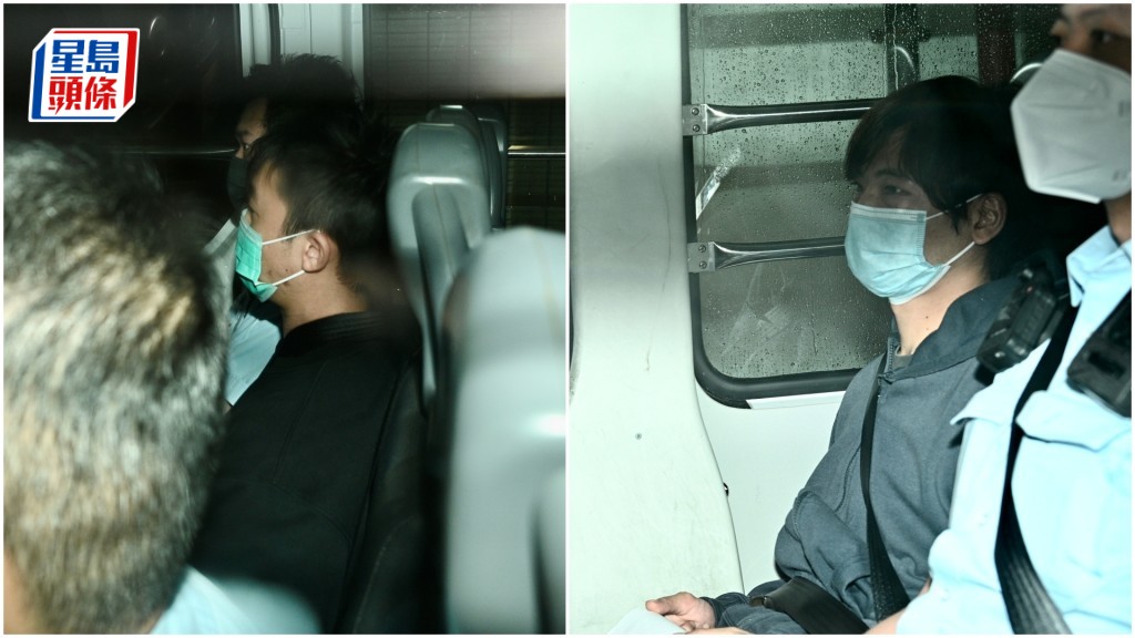 被告陳思諾（左）、黃澦羅（右）與李浩源和蔡啟棉早前承認在TG上發襲警言論等，今被判監16至38個月。資料圖片