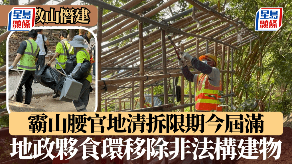 主教山僭建｜霸山腰官地清拆限期今屆滿 地政夥食環移除非法構建物