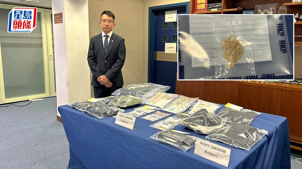 警方起回案中金鏈。蔡楚輝攝
